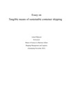 Essay on Tangible means of sustainable container shipping by Ashraf Mahmud